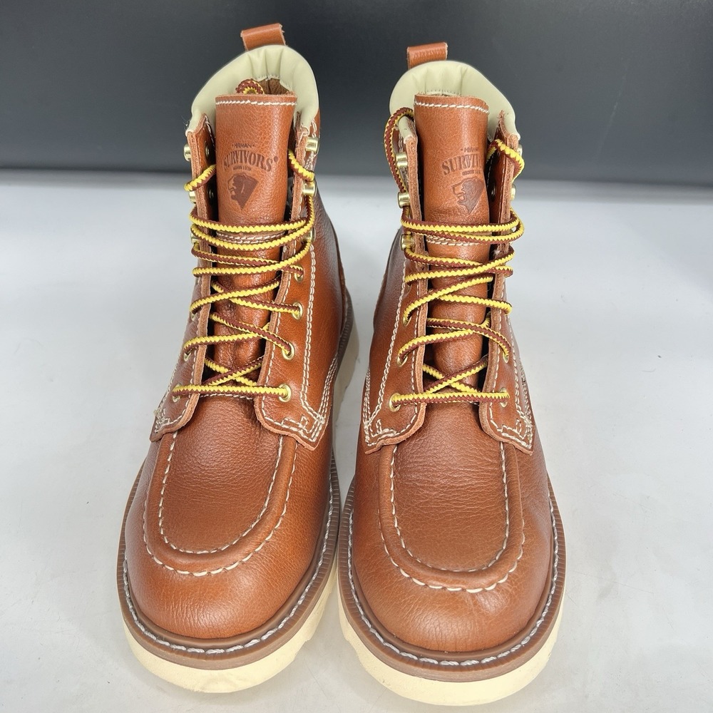 Herman Survivors Oakridge Steel Toe Men's Leather Work Boots Size 9 Brown New